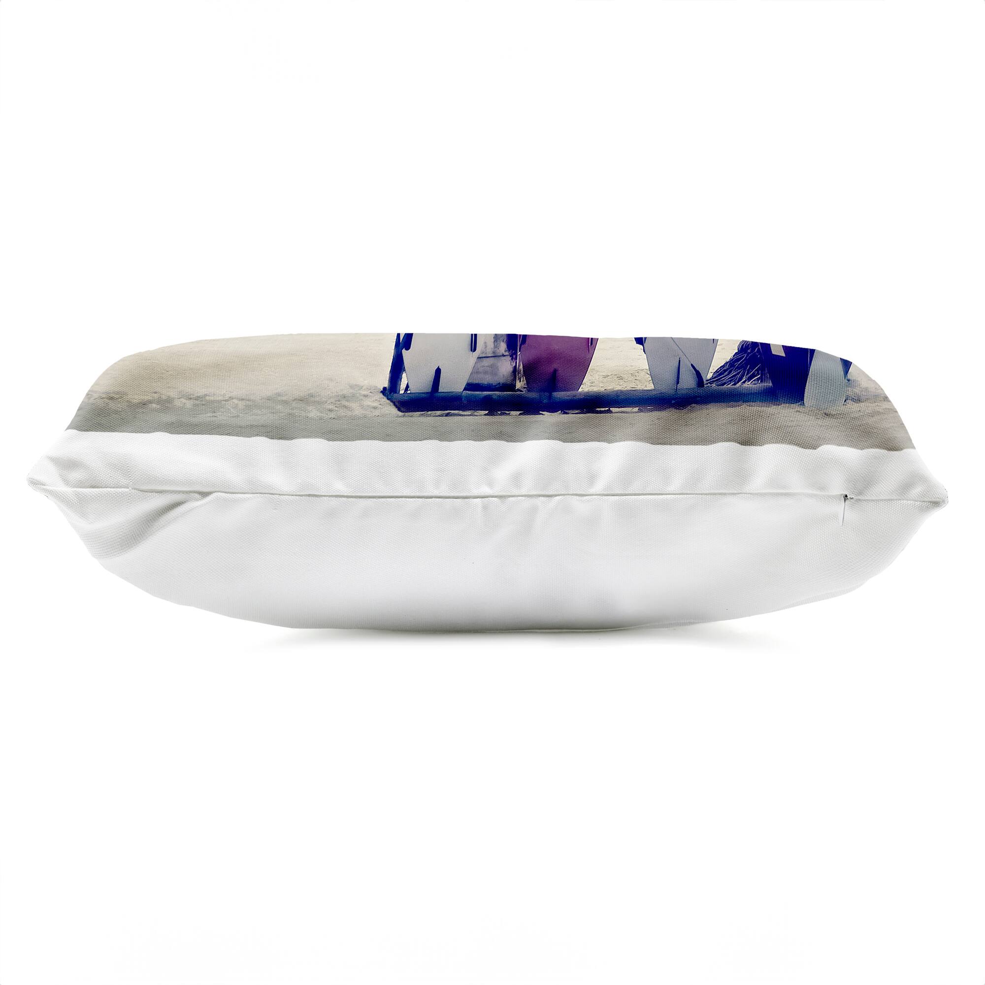 Stupell Industries 14" x 20" Beach Surfboards Leaning Outdoor Print Throw Pillow
